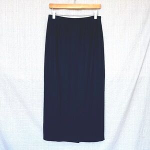 VINTAGE Black Pencil Skirt Long Column Skirt Modern Elegant Capsule War…